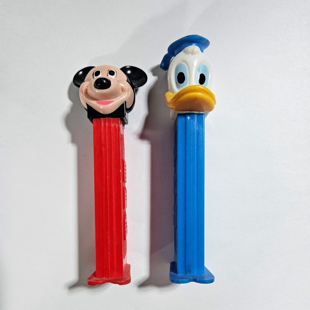 Vintage Disney Mickey Mouse Donald Duck Friends Pez Lot Of 2 Candy Dispensers